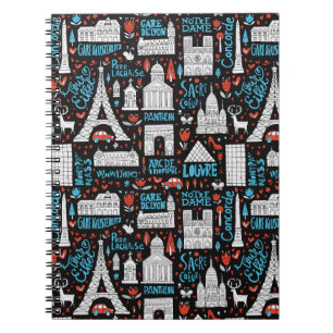 France   Symbols Pattern Notebook