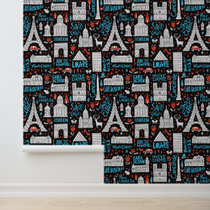 France Symbols Pattern Wallpaper