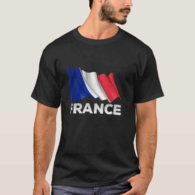 France T Shirt French Flag Tee Shirt Long Sleeve T (Front)