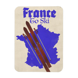 France To Ski Magnet