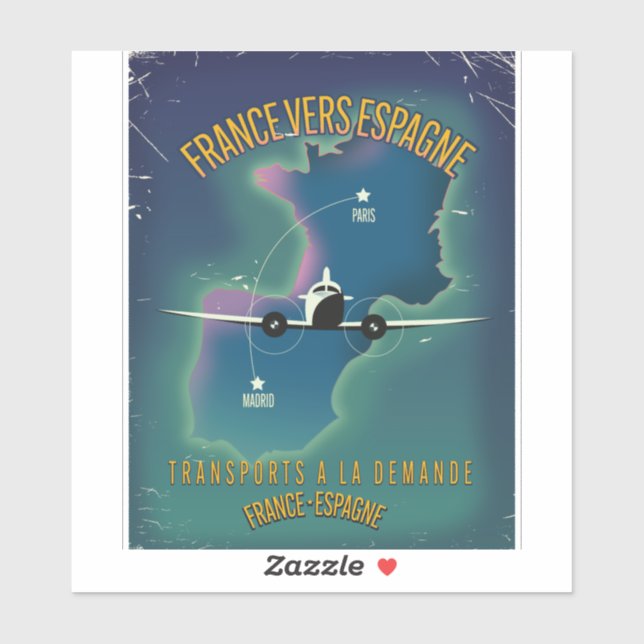 France To Spain vacation poster (Sheet)