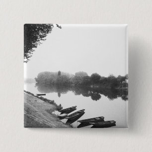 FRANCE, Touraine, The Loire: CHINON Boats along 15 Cm Square Badge