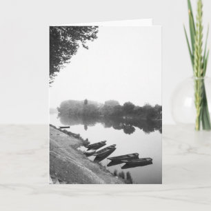 FRANCE, Touraine, The Loire: CHINON Boats along Card