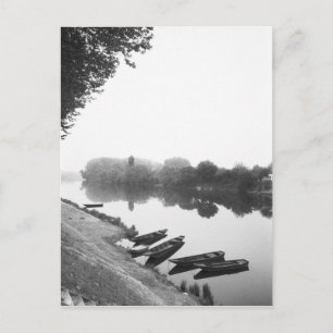 FRANCE, Touraine, The Loire: CHINON Boats along Postcard