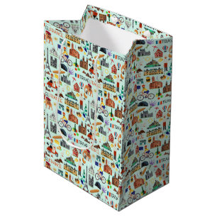 France Travel Icons Design Medium Gift Bag