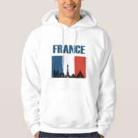 France Travel - Paris City Skyline French Flag