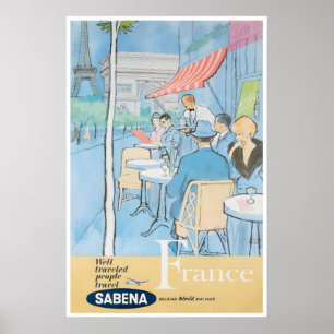 France Travel Poster French Art Sabena Print