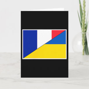 France Ukraine Flag French Ukrainian Support Citiz Card