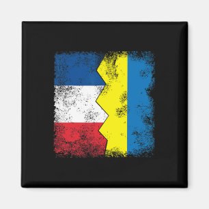 France Ukraine Flags Half Ukrainian French Roots P Magnet