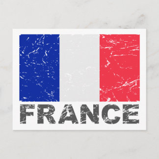 France Vintage Flag Postcard
