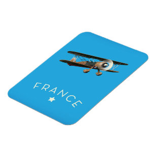 France vintage flight poster magnet