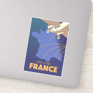 France vintage style travel poster