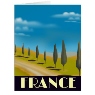 France vintage style travel poster