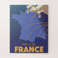 France vintage style travel poster