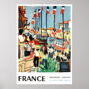 France vintage travel Poster