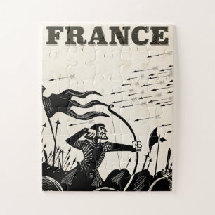 France vintage travel poster. classic mediaeval jigsaw puzzle