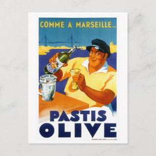 France Vintage Travel Poster Restored Postcard