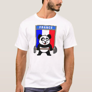 France Weightlifting Panda T-Shirt