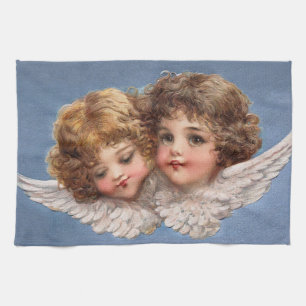 Frances Brundage: Angel Couple 1 Tea Towel