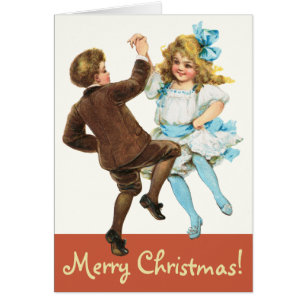 Frances Brundage Dancing children Christmas Card