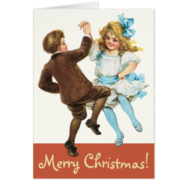 Frances Brundage Dancing children Christmas Card (Front)