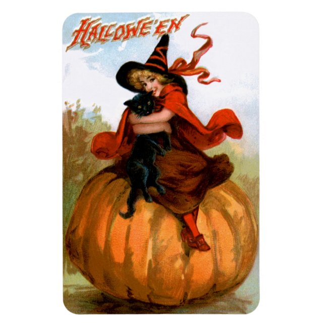 Frances Brundage: Halloween Witch Magnet (Vertical)