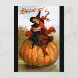Frances Brundage: Halloween Witch Postcard