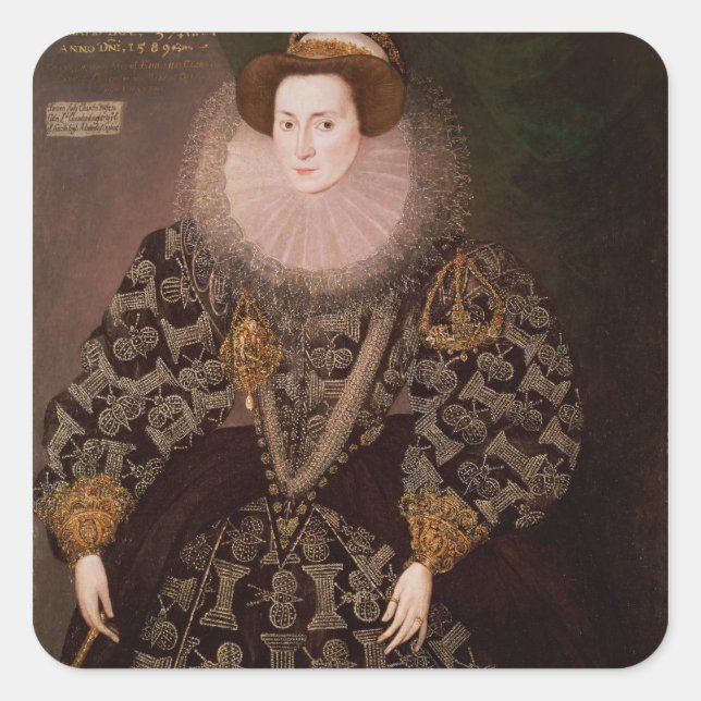 Frances Clinton, Lady Chandos , 1589 Square Sticker (Front)