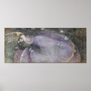 Frances MacDonald's "Girl with Blue Butterflies" Poster