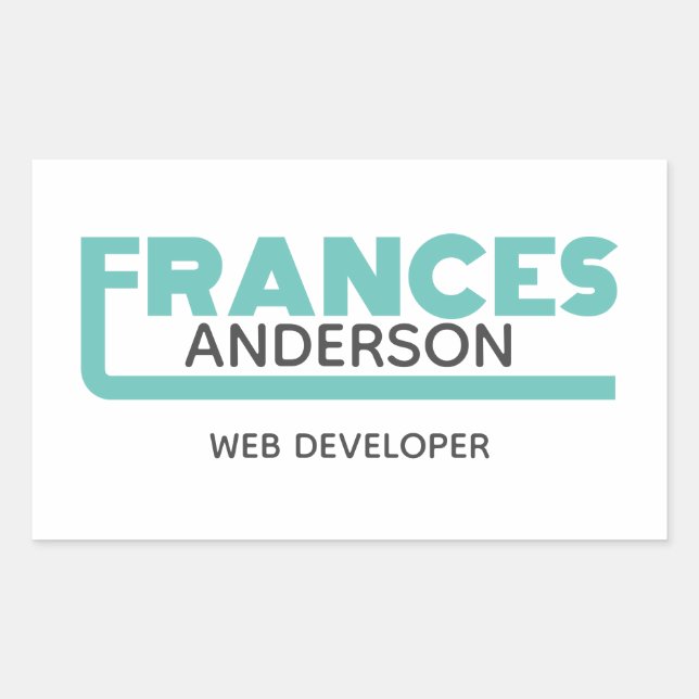 Frances Rectangular Sticker (Front)
