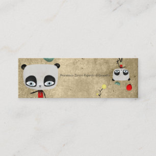 Francesca Panda Bear balloons Mini Business Card