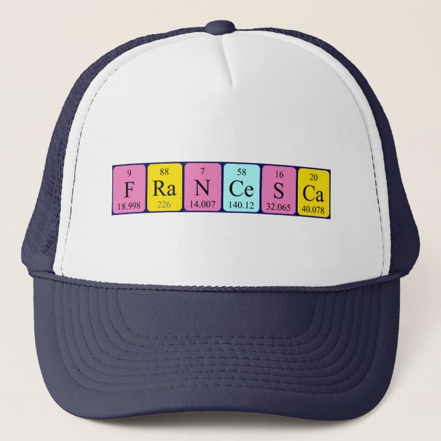 Francesca periodic table name hat (Front)