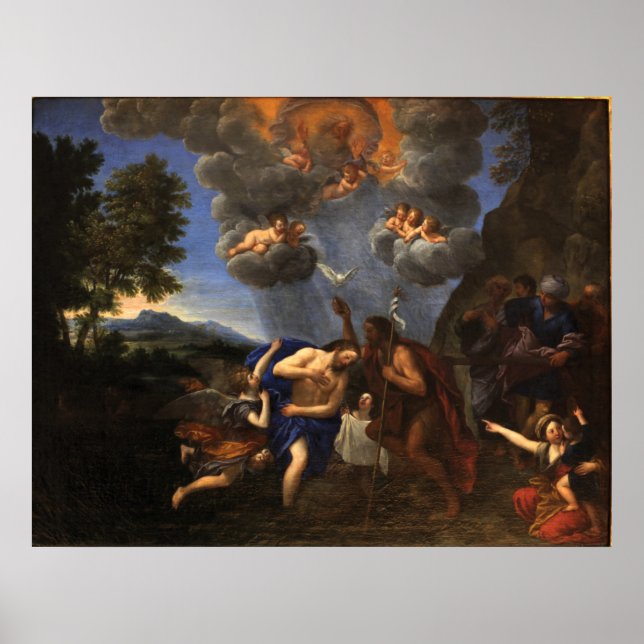 Francesco Albani - Baptism of Christ - Circa 1630 Poster (Front)
