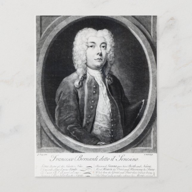 Francesco Bernardi Senesino Postcard (Front)