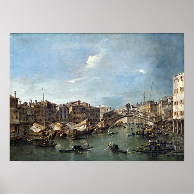 Francesco Guardi Grand Canal with the Rialto Poster (Front)
