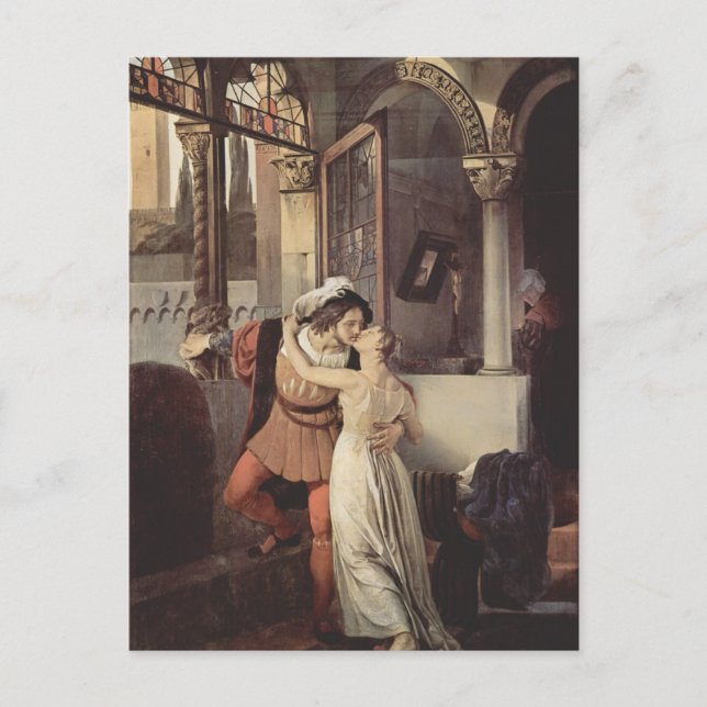 Francesco Hayez- The last kiss of Romeo and Juliet Postcard (Front)