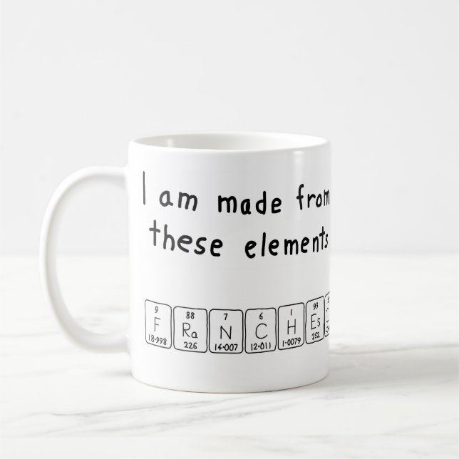 Franchesca periodic table name mug (Left)