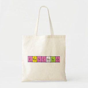 Franchesco periodic table name tote bag