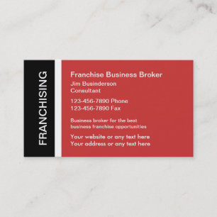 Franchise Business Broker Business Cards