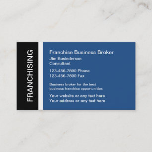 Franchise Business Broker Business Cards