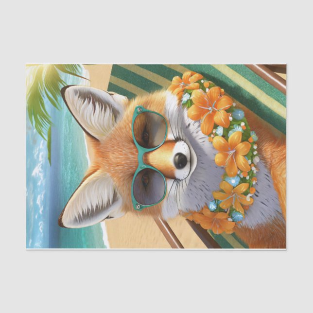 Francie Fox in Paradise, Summer Fun! Tissue Paper (Front)