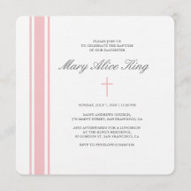 Francine baptism invitation