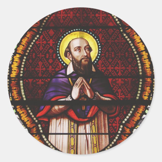 Francis de Sales Bishop of Geneva Classic Round Sticker (Front)