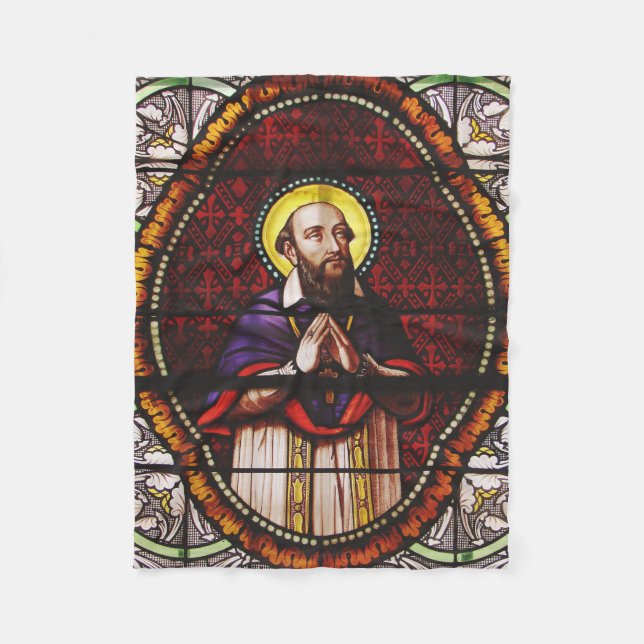 Francis de Sales Bishop of Geneva Fleece Blanket (Front)