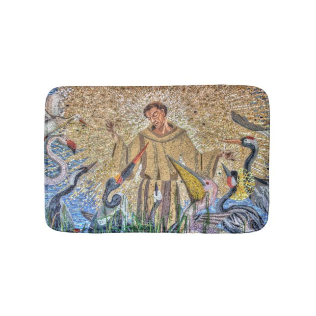 Francis Of Assisi Mosaic Bath Mat (Front)