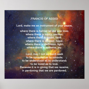 Francis of Assisi prayer Poster