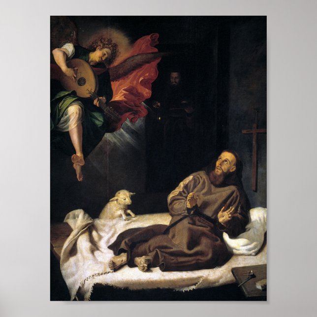 Francis of Assisi with angel music Poster (Front)
