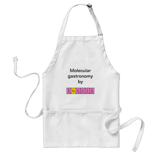 Francis periodic table name apron (Front)