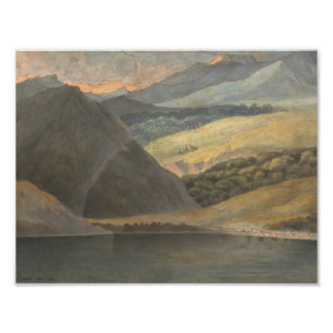 Francis Towne - View on Lake Maggiore at Evening Photo Print