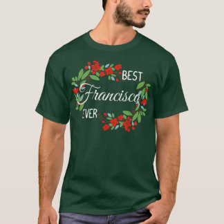 Francisca Personalised Name Floral Wreath Flower T-Shirt